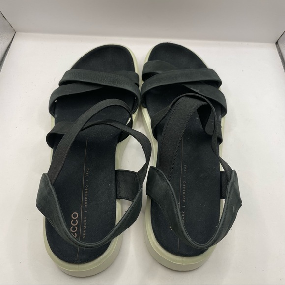 ECCO Women's Flowt Elastic Sandal black size 40 US9.5 - Picture 5 of 6